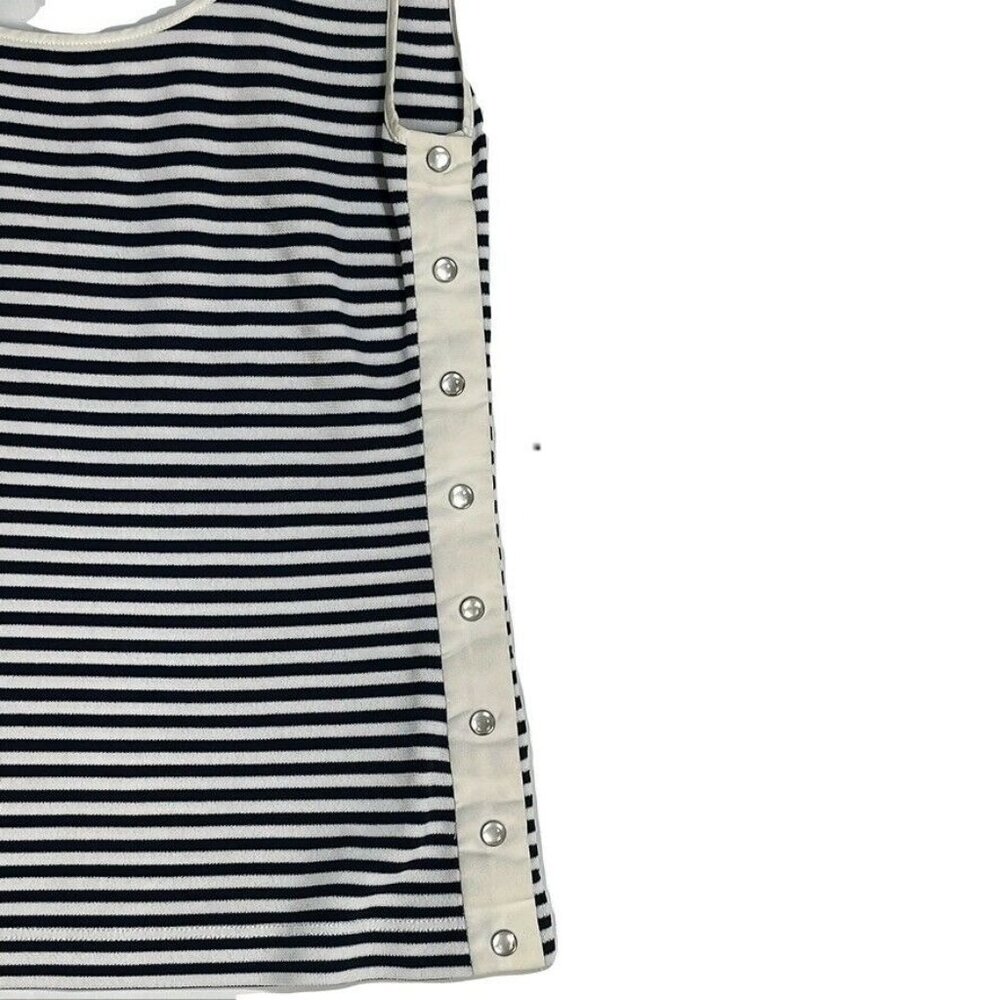 Ellen Tracy Womens Striped Sleeveless Top Size 4 Polyester Viscose - Picture 3 of 7